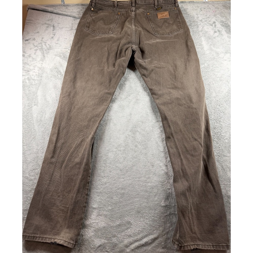 Wrangler 13MWZJL Jeans Mens 38x36 Brown Cowboy Cut Made Mexico - Picture 11 of 15